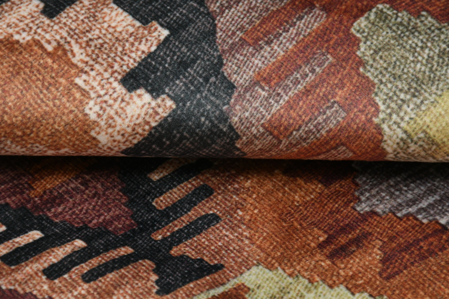 Bigger Fish Set of 5 Printed Velvet Cushion Covers - Brown (16x16 Inches)