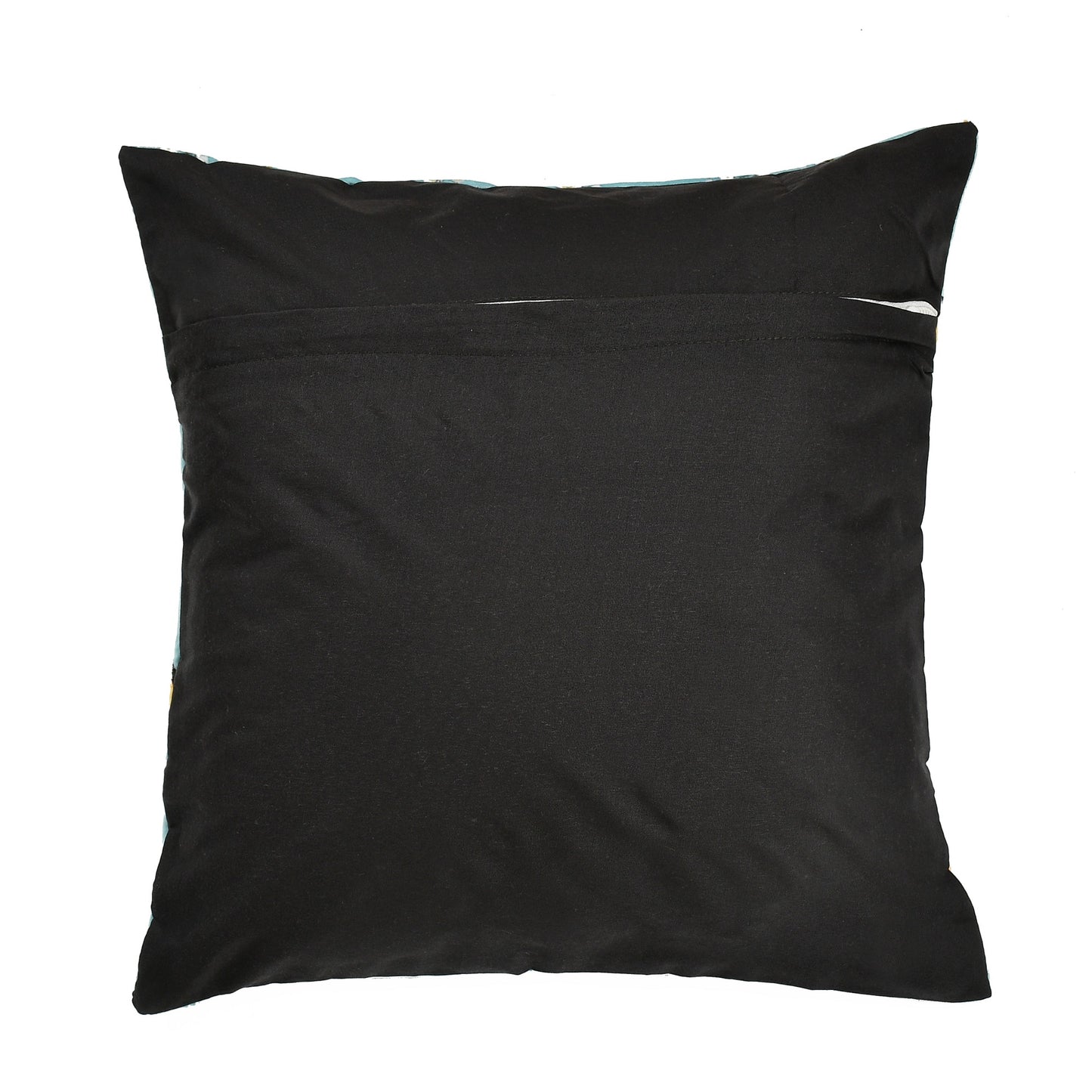 Bigger Fish Set of 5 Printed  Velvet Cushion Covers - Sky Blue (16x16 Inches)
