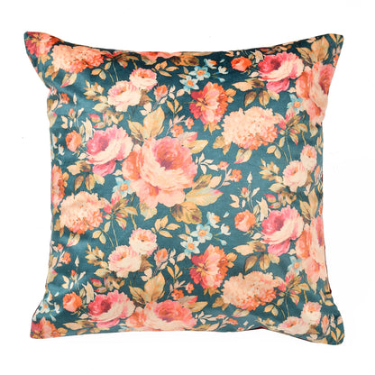 Bigger Fish Set of 5 Printed  Velvet  Cushion Covers - Green (16x16 Inches)