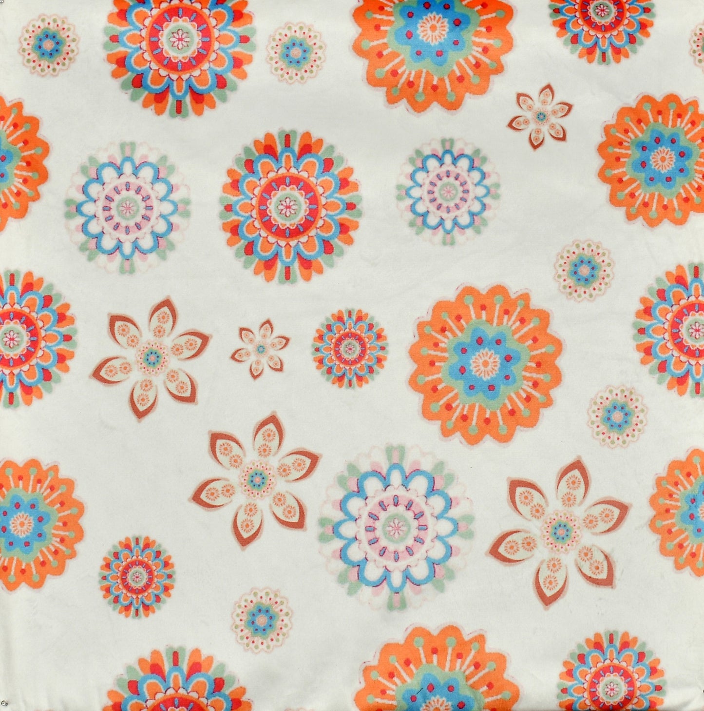 Bigger Fish Set of 5 Printed  Velvet Cushion Covers - Orange (16x16 Inches)