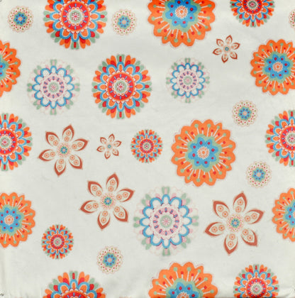 Bigger Fish Set of 5 Printed  Velvet Cushion Covers - Orange (16x16 Inches)