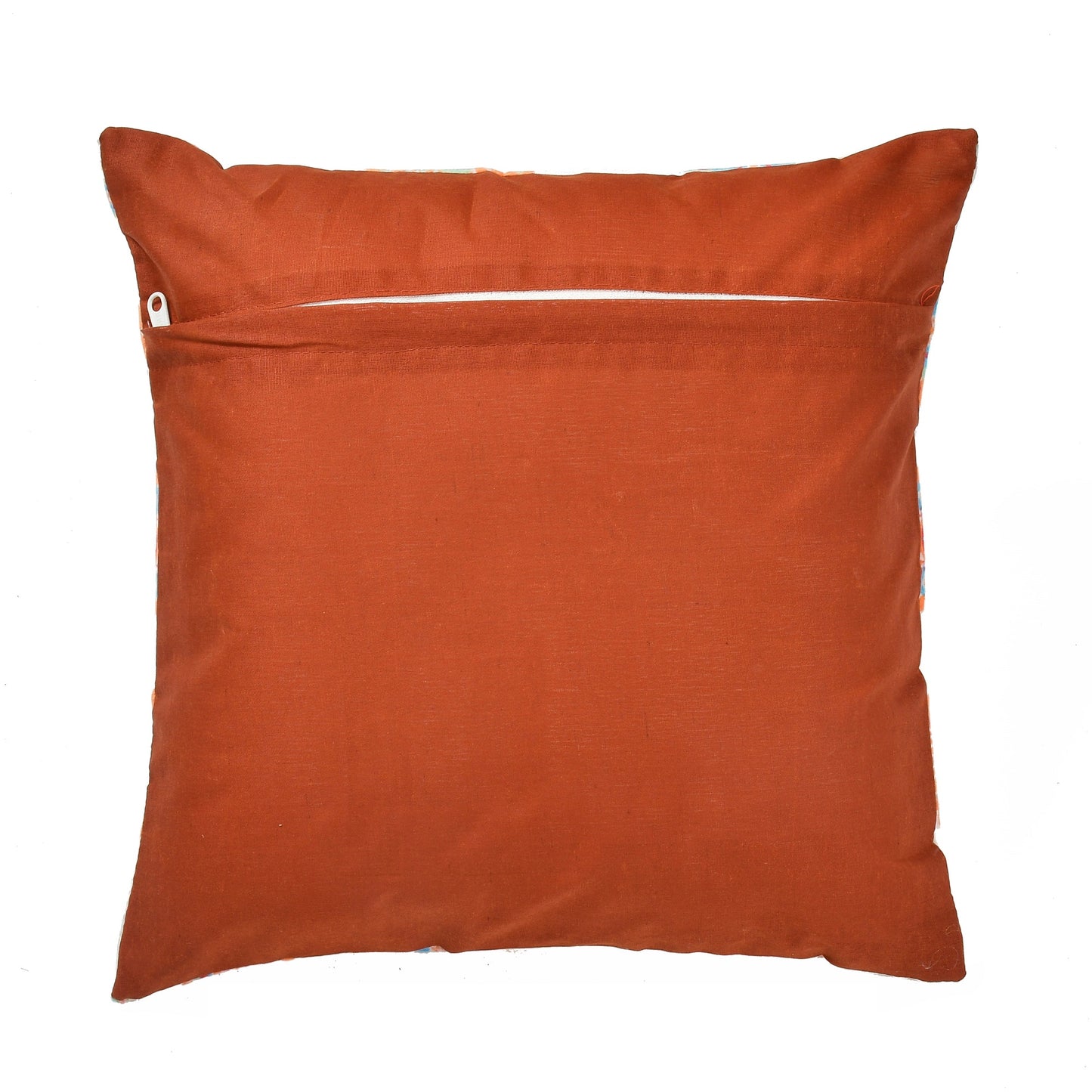Bigger Fish Set of 5 Printed  Velvet Cushion Covers - Orange (16x16 Inches)