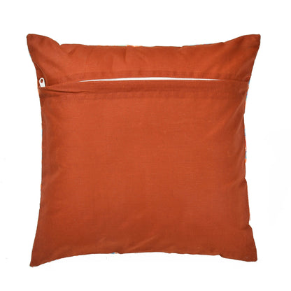 Bigger Fish Set of 5 Printed  Velvet Cushion Covers - Orange (16x16 Inches)
