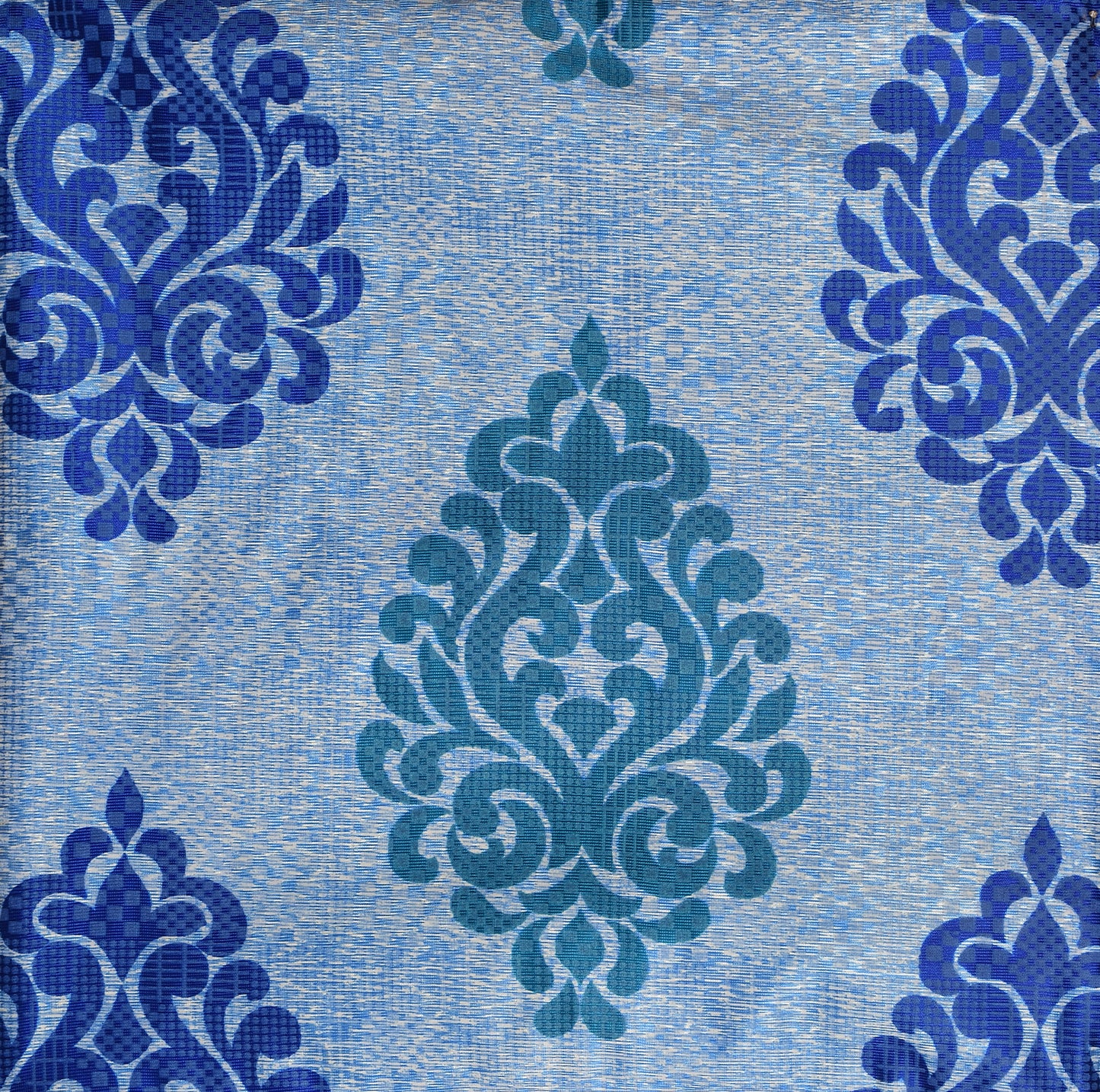 Bigger Fish Set of 5 Digital Print Polycotton Cushion Covers - Blue (16x16 Inches)