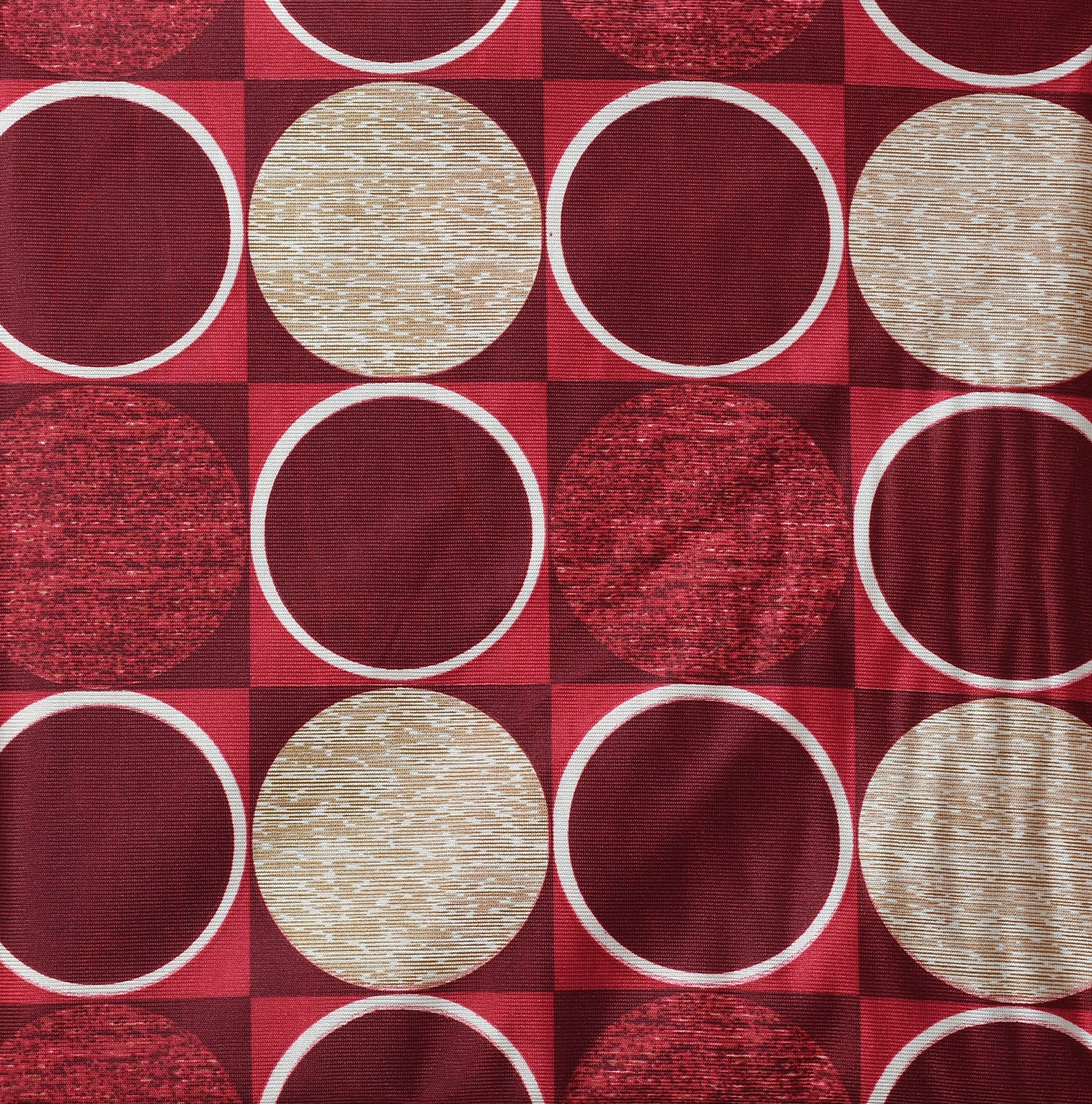 Bigger Fish Set of 5 Digital Print Polycotton Cushion Covers - Maroon & Cream (16x16 Inches)
