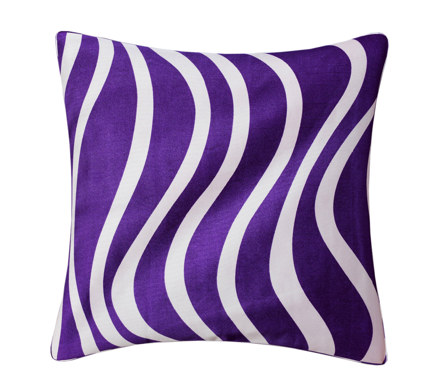 Bigger Fish Set of 5 Digital Print Polycotton Cushion Covers - Purple (16x16 Inches)