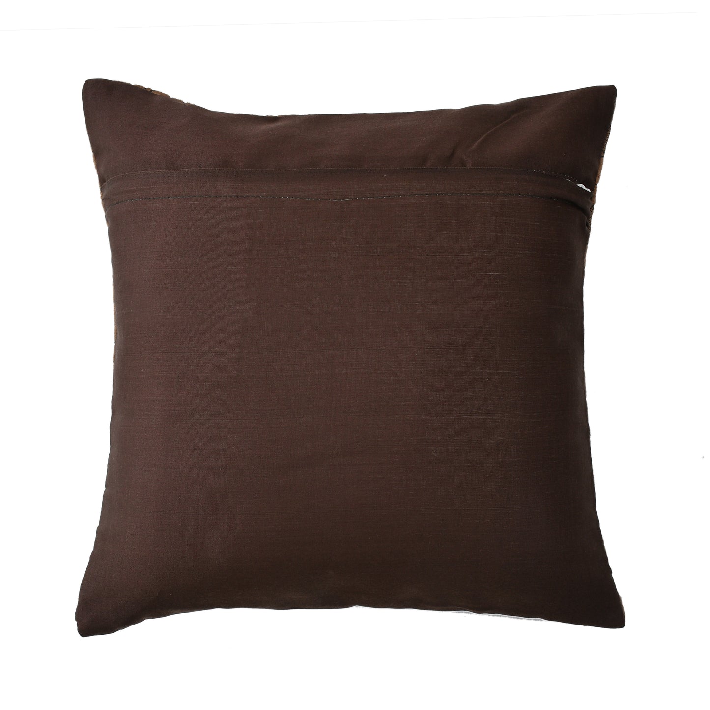 Bigger Fish Set of 5 Suede Cushion Covers - Brown (16x16 Inches)