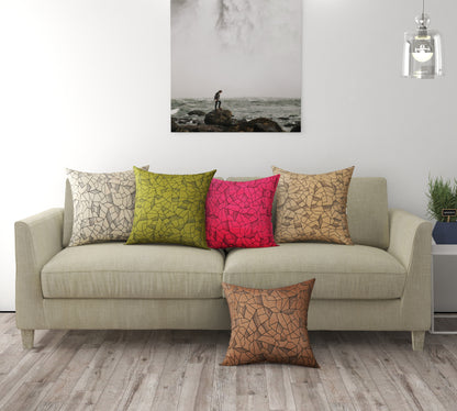 Bigger Fish Set of 5 Suede Cushion Covers - Multi (16x16 Inches)