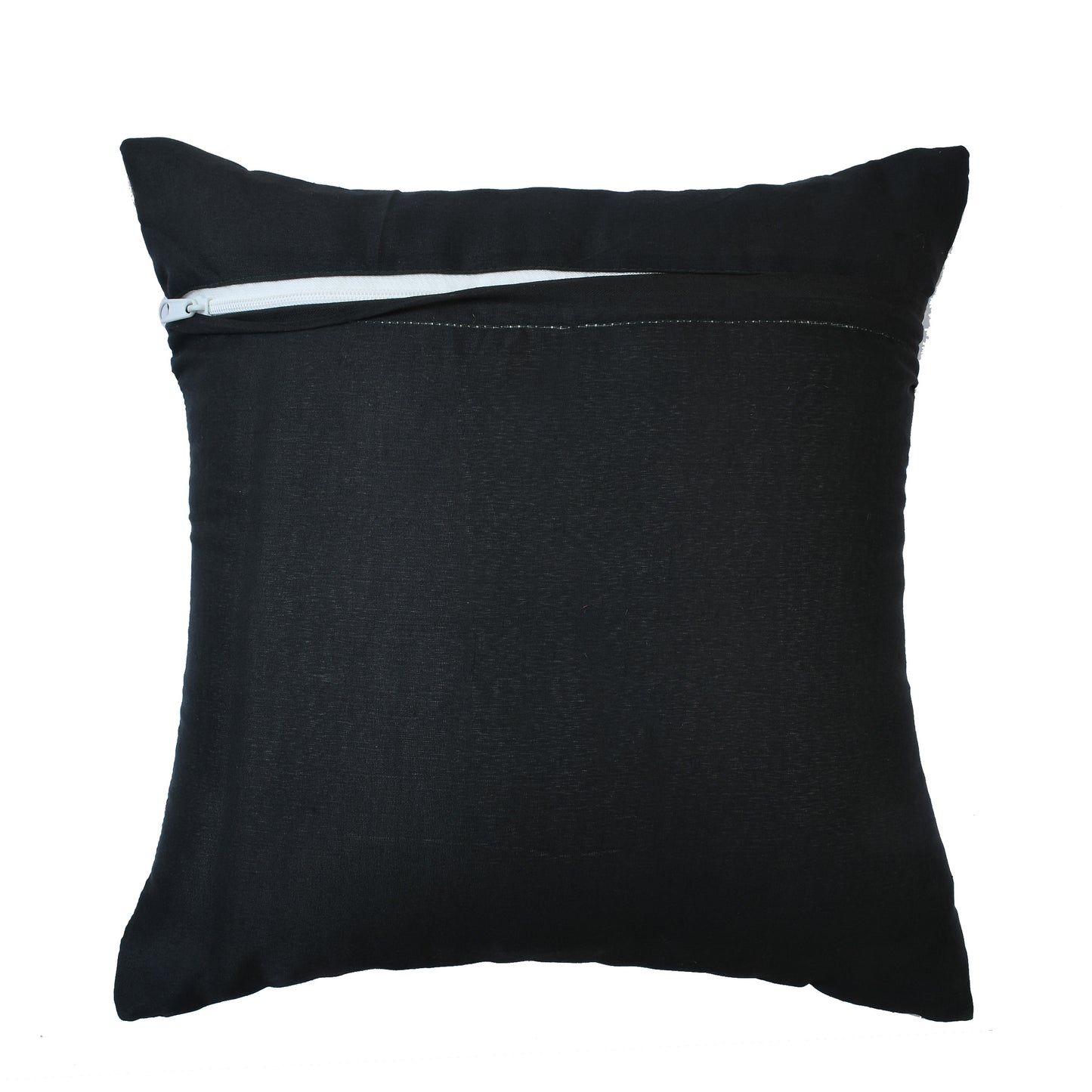 Bigger Fish Set of 5 Tissue Chenille Striped Cushion Covers - Black (16x16 Inches)