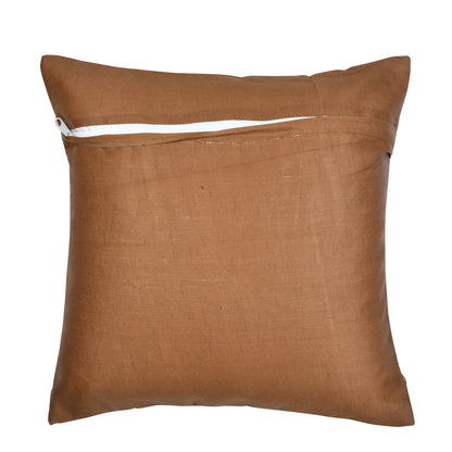 Bigger Fish Set of 5 Tissue Chenille Striped Cushion Covers - Brown (16x16 Inches)