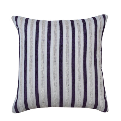 Bigger Fish Set of 5 Tissue Chenille Striped Cushion Covers - Purple (16x16 Inches)