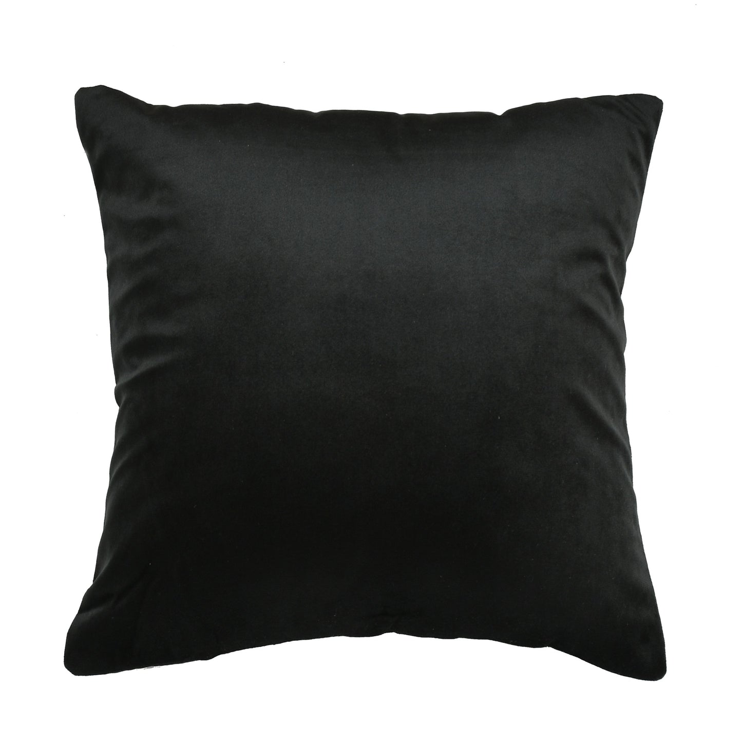 Bigger Fish Set of 5 Plain Velvet Cushion Covers - Black (16x16 Inches)