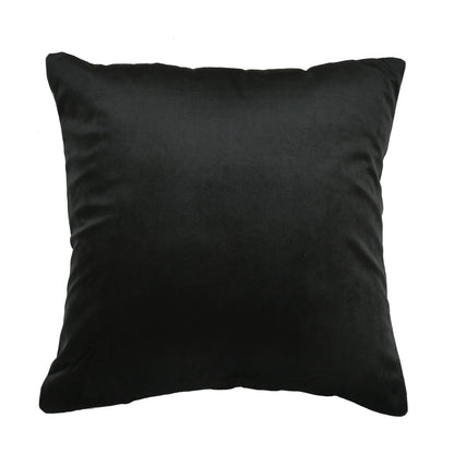 Bigger Fish Set of 5 Plain Velvet Cushion Covers - Black (16x16 Inches)