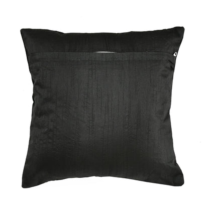 Bigger Fish Set of 5 Plain Velvet Cushion Covers - Black (16x16 Inches)