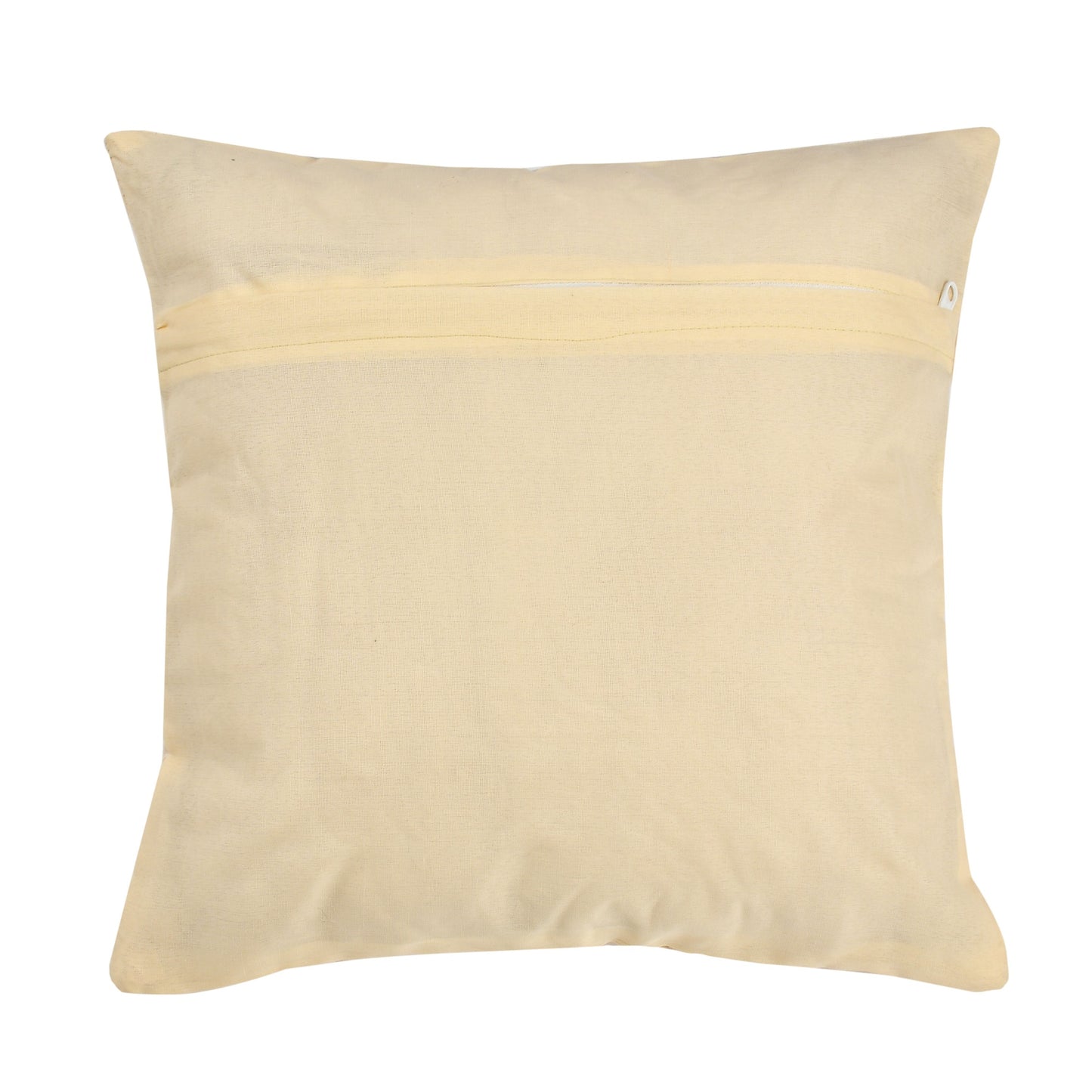 Bigger Fish Set of 5 Plain Velvet Cushion Covers - Cream (16x16 Inches)