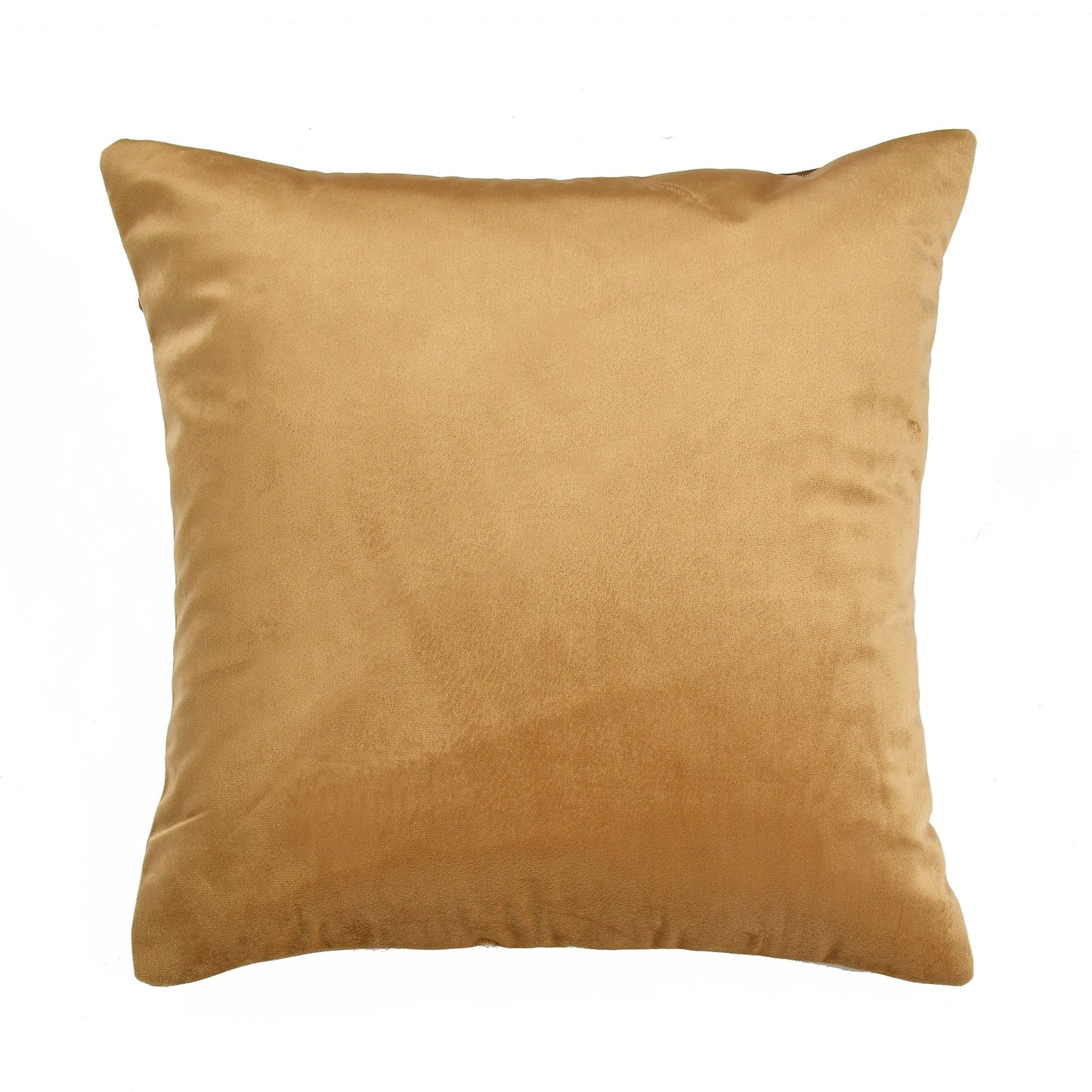 Bigger Fish Set of 5 Plain Velvet Cushion Covers - Gold (16x16 Inches)