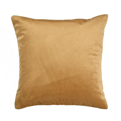 Bigger Fish Set of 5 Plain Velvet Cushion Covers - Gold (16x16 Inches)