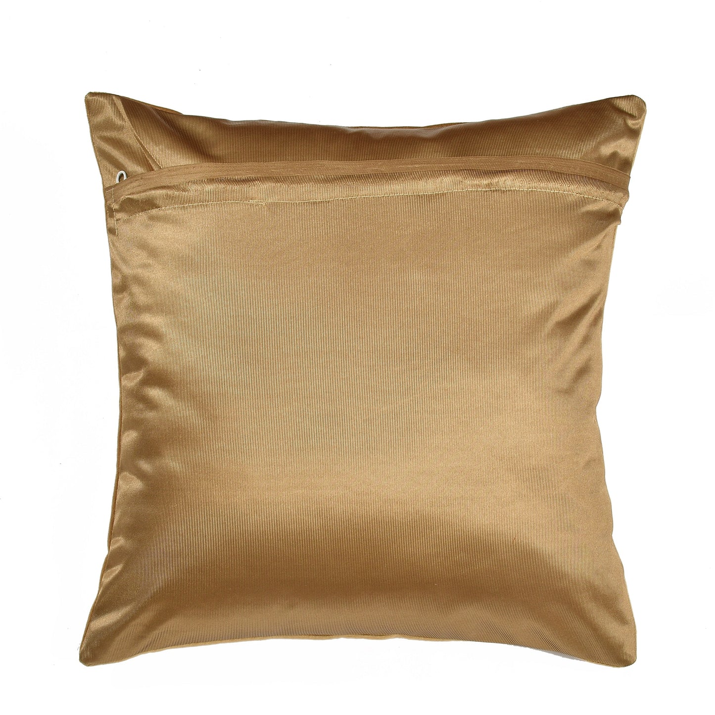 Bigger Fish Set of 5 Plain Velvet Cushion Covers - Gold (16x16 Inches)