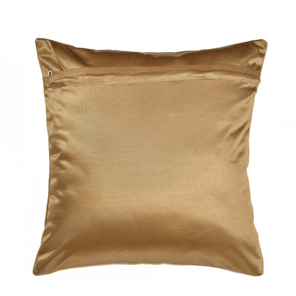 Bigger Fish Set of 5 Plain Velvet Cushion Covers - Gold (16x16 Inches)