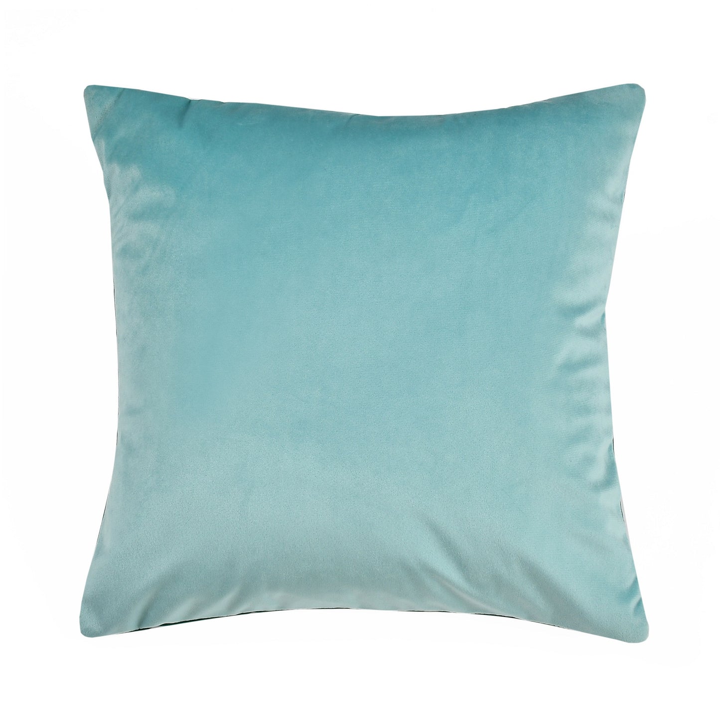 Bigger Fish Set of 5 Plain Velvet Cushion Covers - L Blue (16x16 Inches)