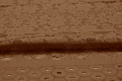 Bigger Fish Polycotton Printed 6-8 Seater Decorative 60x90 Inch Dining Table Cover (Brown)