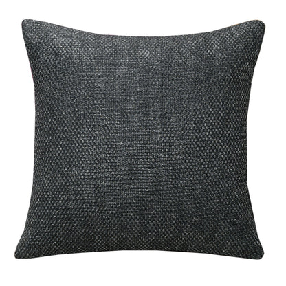 Bigger Fish Set of 5 Plain Jute 16x16 Inch Black Cushion Covers