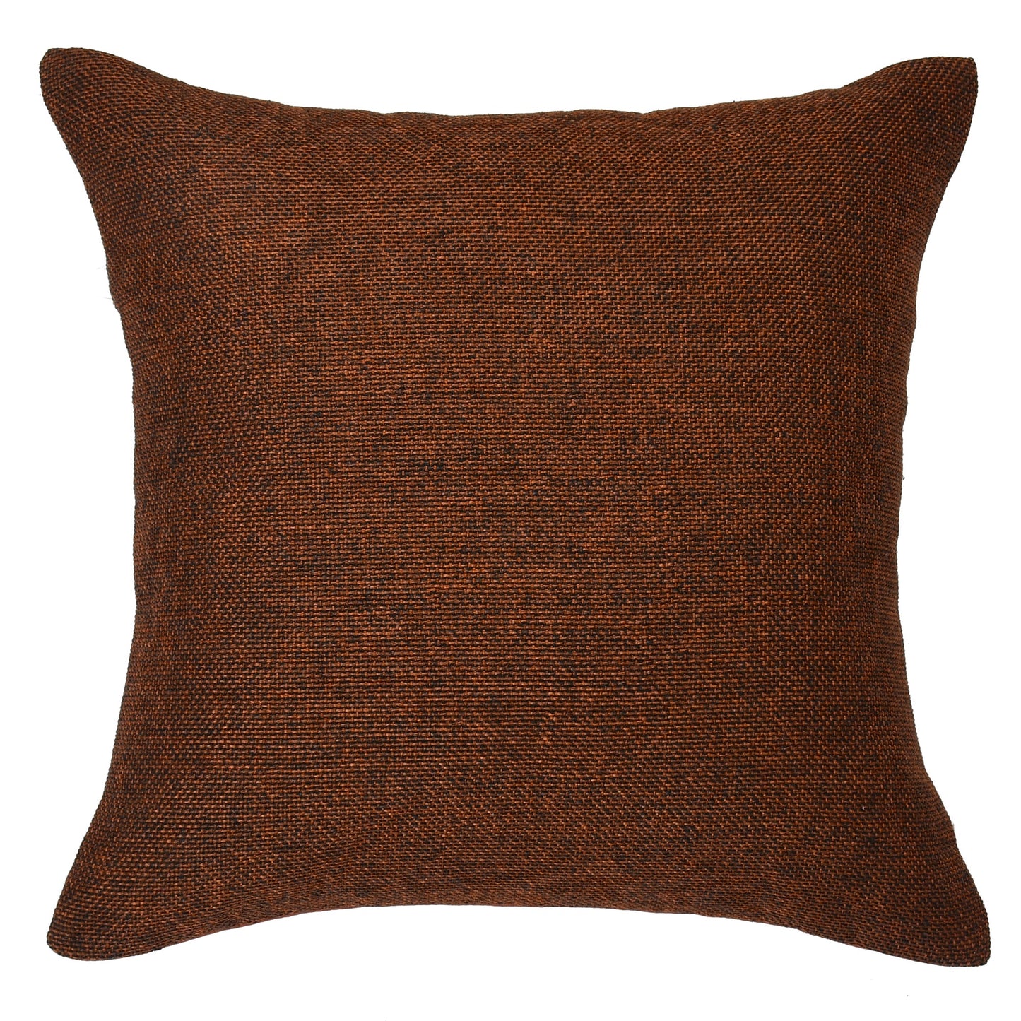 Bigger Fish Set of 5 Plain Jute 16x16 Inch Rust Cushion Covers