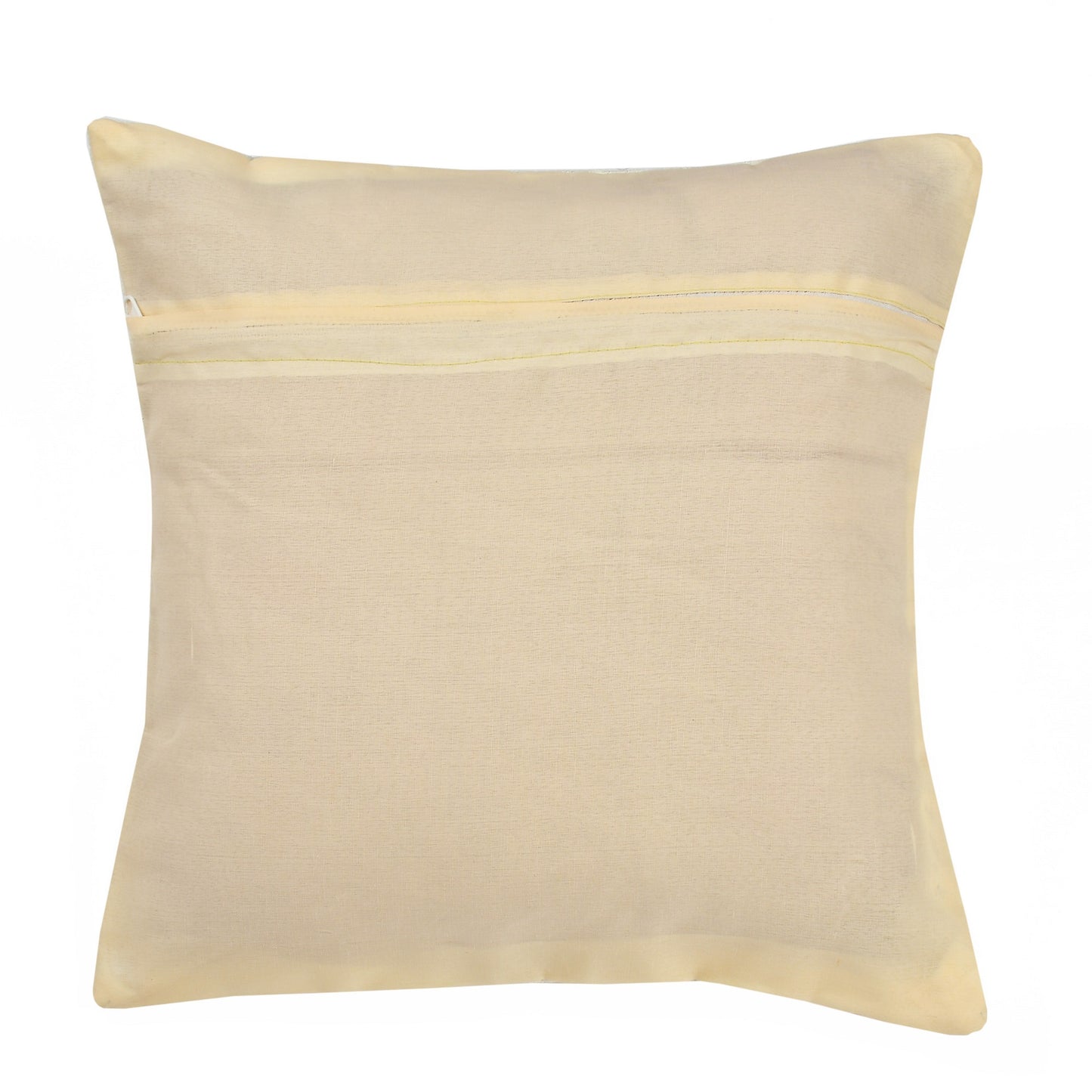 Bigger Fish Set of 5 Floral Poly Cotton 16x16 Inch Cream Cushion Covers