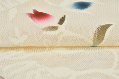Bigger Fish Set of 5 Floral Poly Cotton 16x16 Inch Cream Cushion Covers