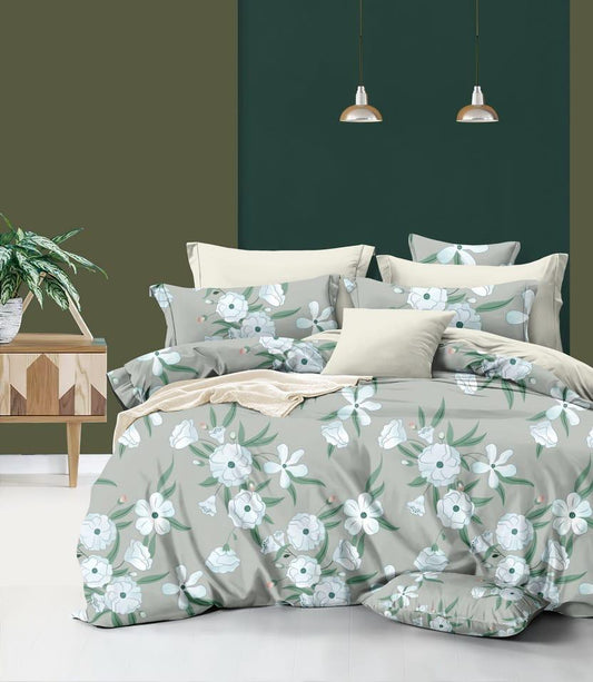 Bigger Fish  240 TC Polycotton Double  Bedsheet 90x100 Inch with 2 Pillow Cover