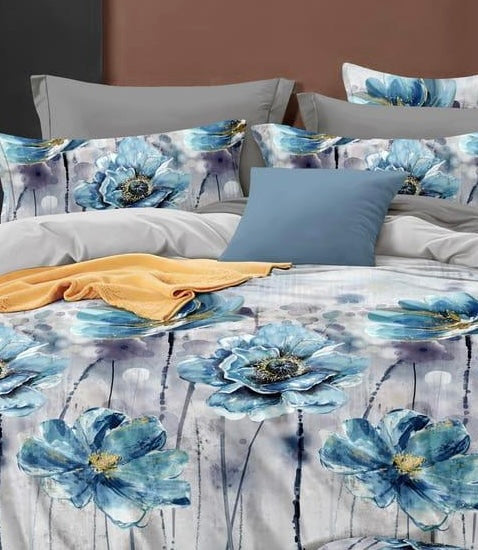 Bigger Fish  240 TC Polycotton Double  Bedsheet 90x100 Inch with 2 Pillow Cover
