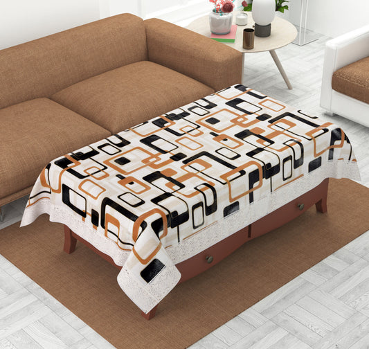 Bigger Fish Waterproof PVC 4 Seater Center Table Cover (40x60 inch) - Box Table Design, Multicolor