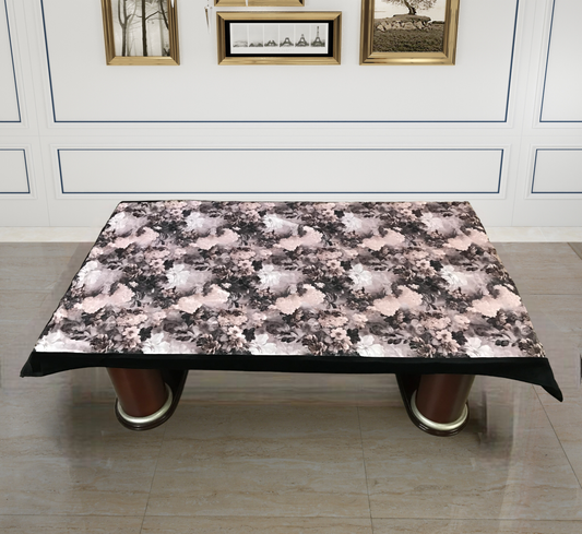 Bigger Fish Velvet 40x60 Inch Grey Black 4 Seater Center Table Cover - Premium Quality & Style