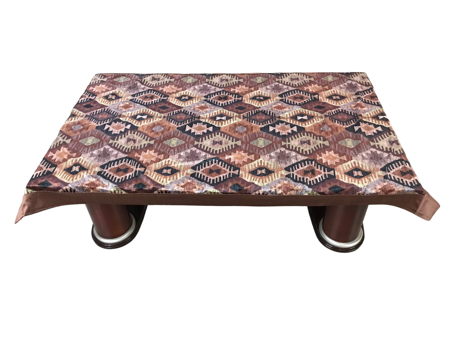 Bigger Fish Velvet 40x60 Inch Brown 4 Seater Center Table Cover - Premium Quality & Style