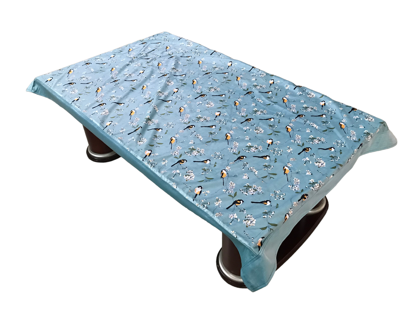 Bigger Fish Velvet 40x60 Inch Sky 4 Seater Center Table Cover - Premium Quality & Style
