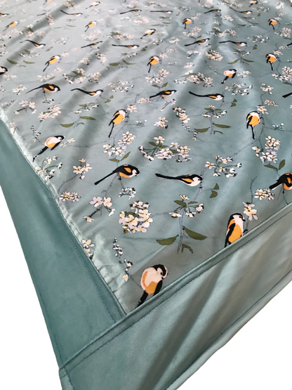 Bigger Fish Velvet 40x60 Inch Sky 4 Seater Center Table Cover - Premium Quality & Style