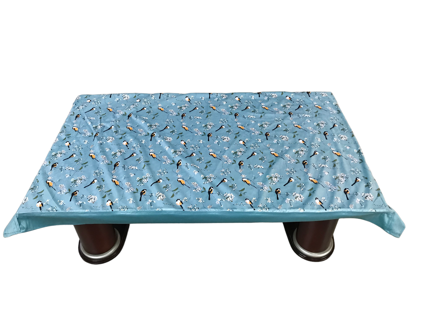 Bigger Fish Velvet 40x60 Inch Sky 4 Seater Center Table Cover - Premium Quality & Style