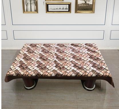 Bigger Fish Velvet 40x60 Inch Brown 4 Seater Center Table Cover - Premium Quality & Style