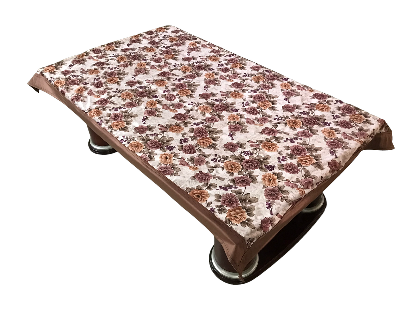 Bigger Fish Velvet 40x60 Inch Beige 4 Seater Center Table Cover - Premium Quality & Style