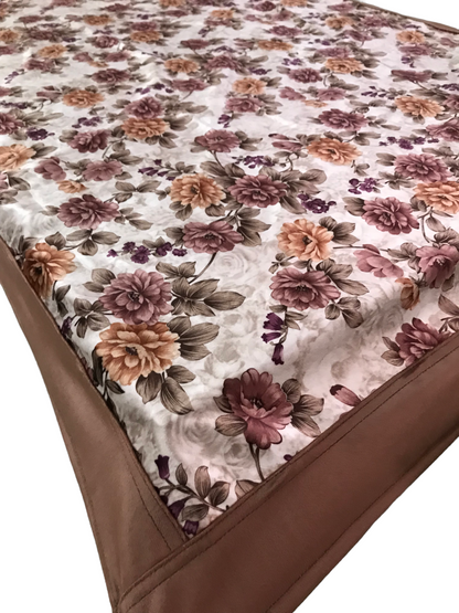 Bigger Fish Velvet 40x60 Inch Beige 4 Seater Center Table Cover - Premium Quality & Style