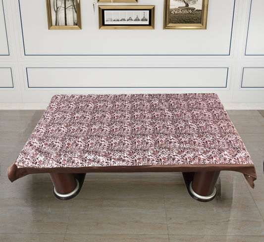 Bigger Fish Velvet 40x60 Inch Brown 4 Seater Center Table Cover - Premium Quality & Style