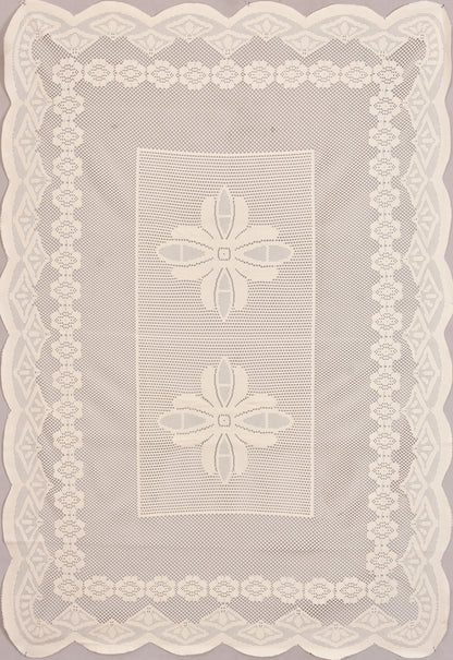 Bigger Fish Poly cotton 40x60 Inch Cream 4 Seater Plain Center Table Cover - Premium Quality & Style