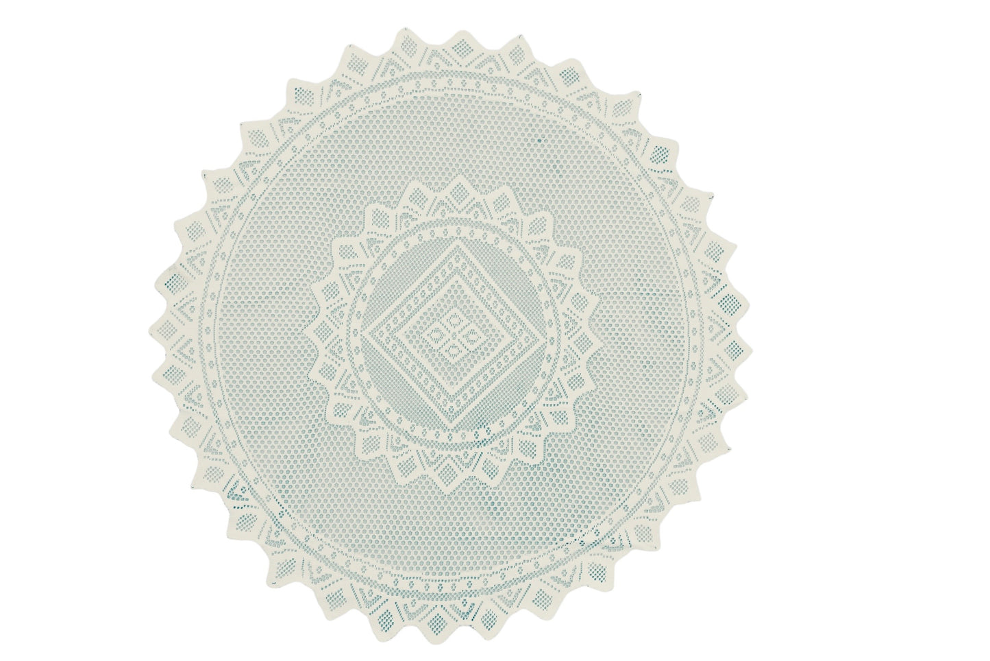 Bigger Fish Luxurious Poly Cotton 2 Seater Round Center Table Cover/Table Cloth ( 40 inch Round) - Cream