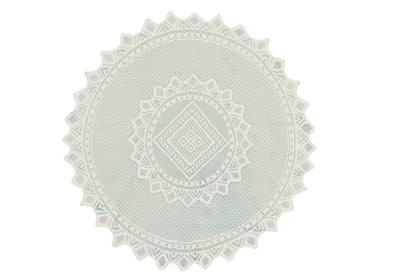 Bigger Fish Luxurious Poly Cotton 2 Seater Round Center Table Cover/Table Cloth ( 40 inch Round) - Cream