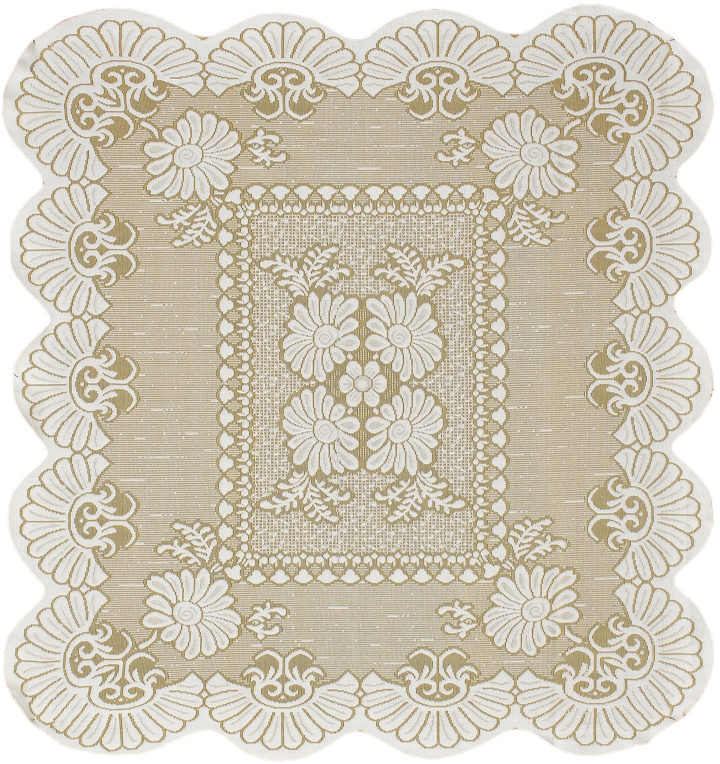 Bigger Fish Poly cotton 40x40 Inch Cream 2 Seater BB Plain Small Center Table Cover - Premium Quality & Style