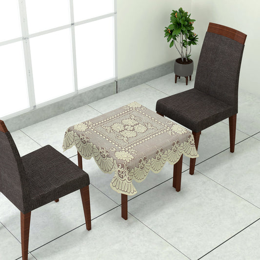 Bigger Fish Poly cotton 40x40 Inch Maroon 2 Seater BB Plain Small Center Table Cover - Premium Quality & Style