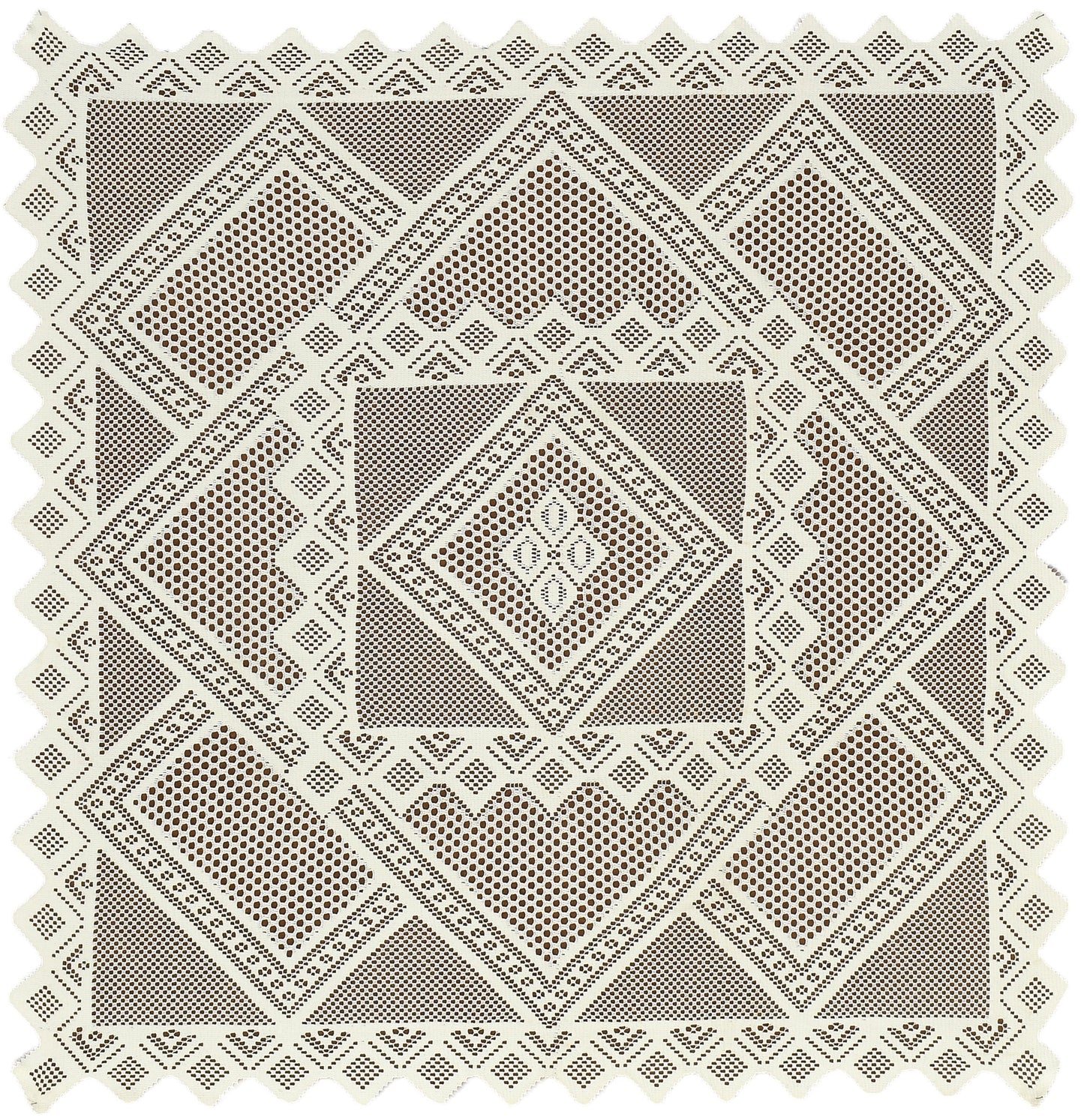 Bigger Fish Poly cotton 40x40 Inch Cream 2 Seater New Jersey Small Center Table Cover - Premium Quality & Style