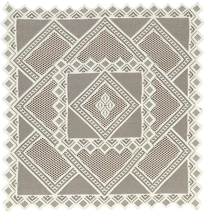 Bigger Fish Poly cotton 40x40 Inch Cream 2 Seater New Jersey Small Center Table Cover - Premium Quality & Style