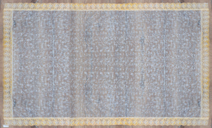Bigger Fish PVC 6-8 Seater 60x90 Inch Dotted Diamond Marble Gold Lace Table Cover