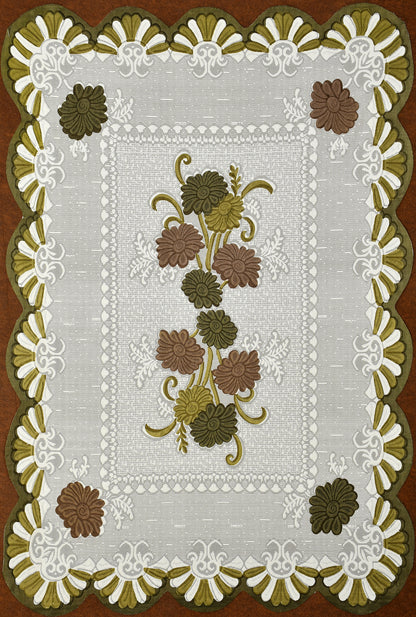 Bigger Fish Poly cotton 40x60 Inch Green 4 Seater Printed Center Table Cover - Premium Quality & Style